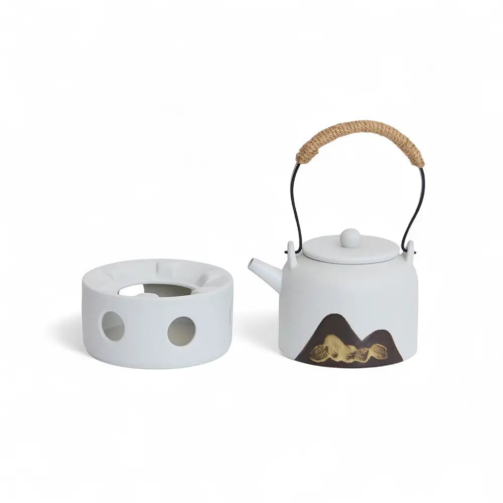 High Mountain Teapot with Ceramic Candle Heater
