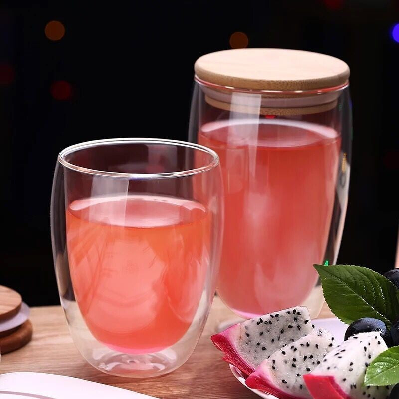Woody Handmade Dual Glass Cup with Bamboo Lid - Cup - accessory, Catch, Cup, Glass, Kogan, spo-default, spo-disabled - Tea Life™
