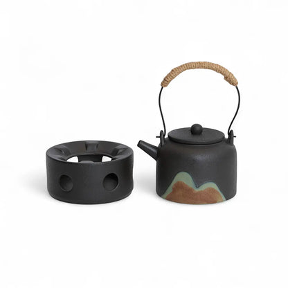 High Mountain Teapot with Ceramic Candle Heater