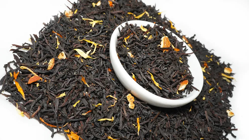 lady grey tea on a side angle in bowl