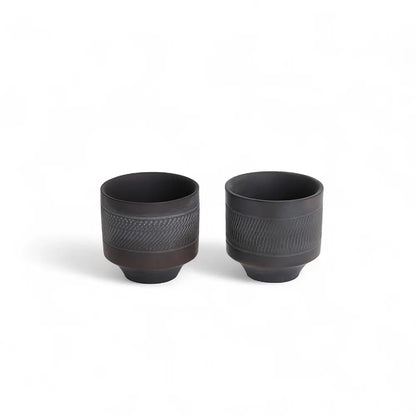 Yixing Purple Clay Tea Cups - Set of 2