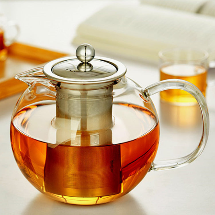 Modern Metal Infuser Glass Teapot - Teapot - accessory, Catch, Glass, Kogan, spo-default, spo-disabled, Teapot - Tea Life™