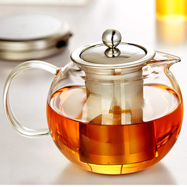 Modern Metal Infuser Glass Teapot - Teapot - accessory, Catch, Glass, Kogan, spo-default, spo-disabled, Teapot - Tea Life™