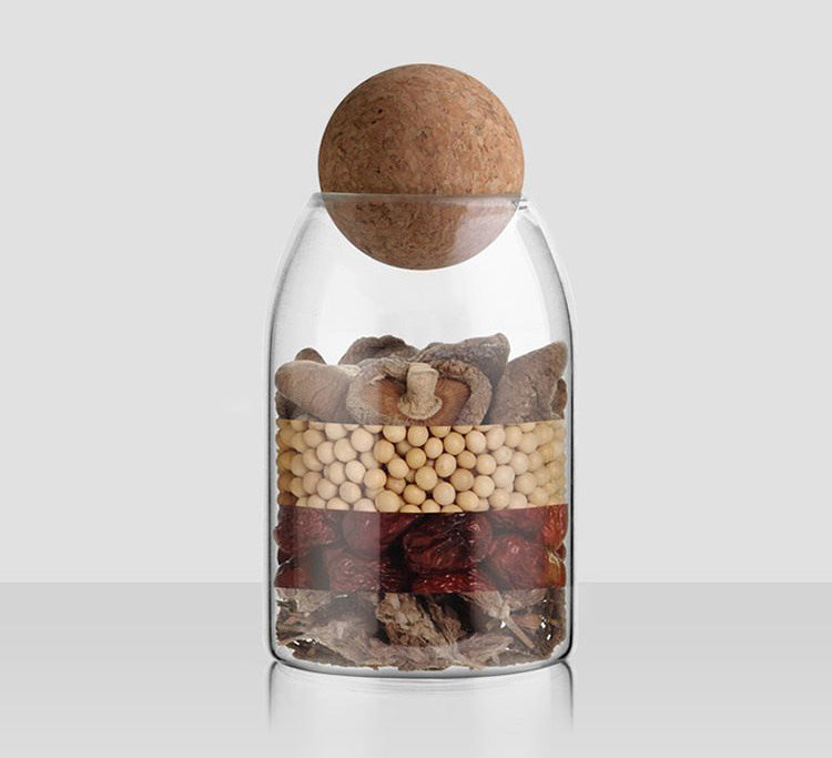 Easy Life Round Cork Jar - Jar - accessory, Catch, Glass, Jar, Kogan, spo-default, spo-disabled - Tea Life™