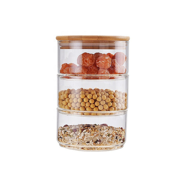 Woody Handblown Stackable Storage Jar - Jar - accessory, Catch, Glass, Jar, Kogan, spo-default, spo-disabled - Tea Life™