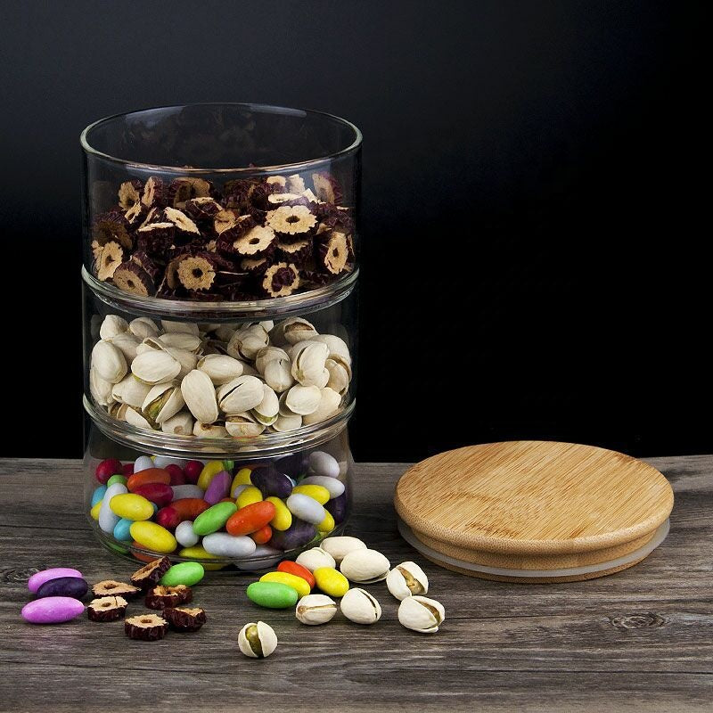 Woody Handblown Stackable Storage Jar - Jar - accessory, Catch, Glass, Jar, Kogan, spo-default, spo-disabled - Tea Life™