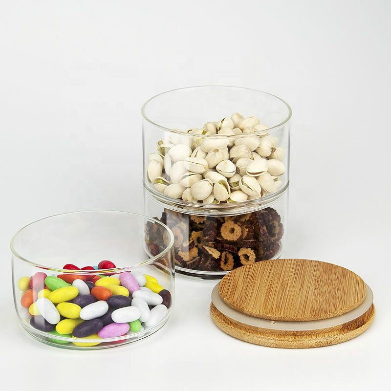 Woody Handblown Stackable Storage Jar - Jar - accessory, Catch, Glass, Jar, Kogan, spo-default, spo-disabled - Tea Life™