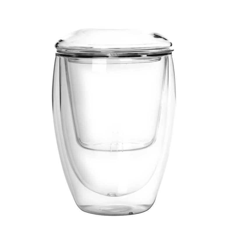 Top Hat Dual Glass Cup with Lid and Strainer all in One - Cup - accessory, Catch, Cup, Glass, Kogan, spo-default, spo-disabled - Tea Life™