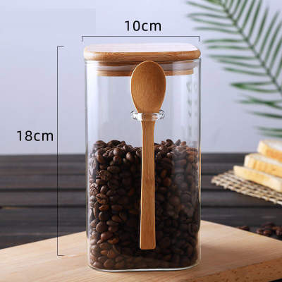 Square Spoon Tea Storage Jar - jar - accessory, Glass - Tea Life™