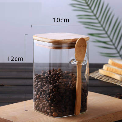 Square Spoon Tea Storage Jar - jar - accessory, Glass - Tea Life™
